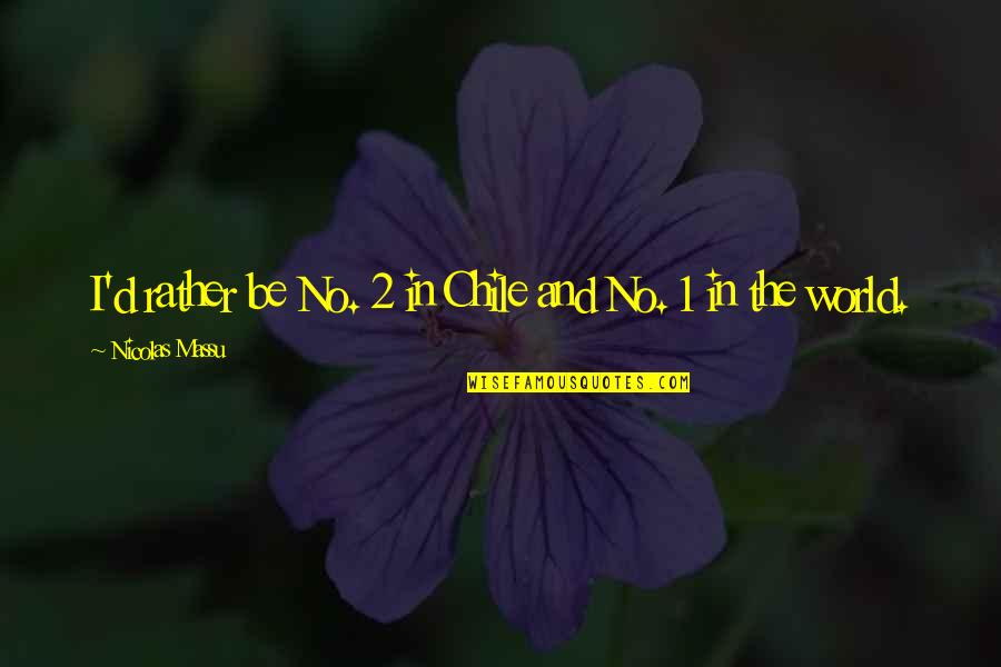 2 D Quotes By Nicolas Massu: I'd rather be No. 2 in Chile and 2 D Quotes By Nicolas Massu: I'd rather be No. 2 in Chile and