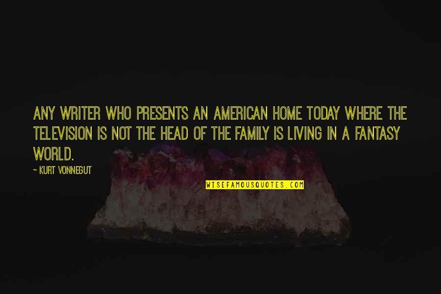 2 Faced Person Quotes By Kurt Vonnegut: Any writer who presents an American home today