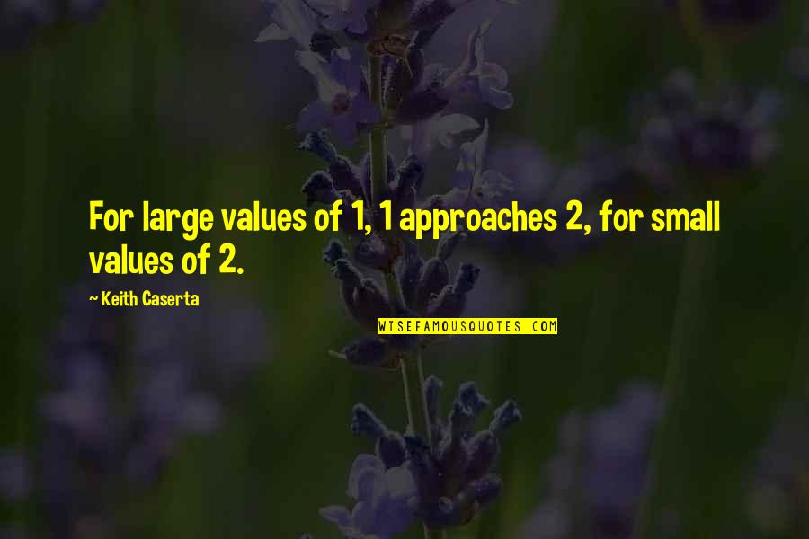 2 For 1 Quotes By Keith Caserta: For large values of 1, 1 approaches 2,