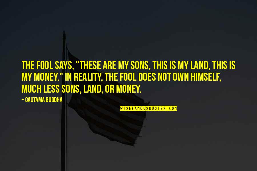 2 For The Money Quotes By Gautama Buddha: The fool says, "These are my sons, this