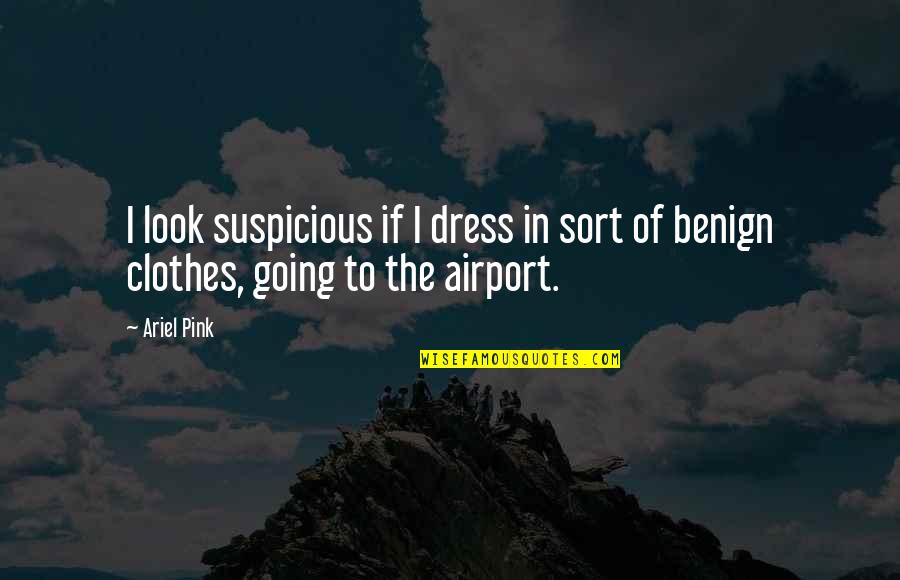 2 In The Pink Quotes By Ariel Pink: I look suspicious if I dress in sort