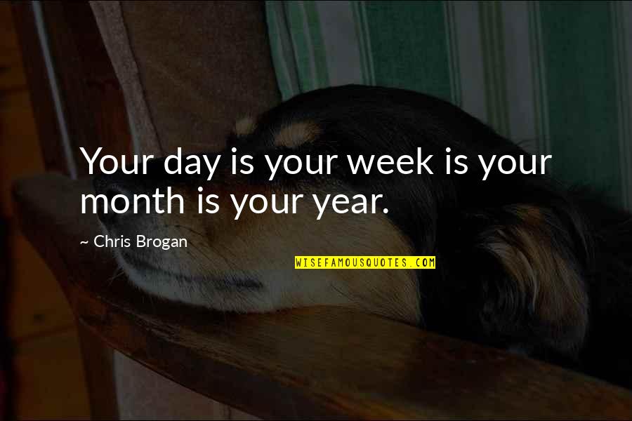 2 Months Quotes By Chris Brogan: Your day is your week is your month