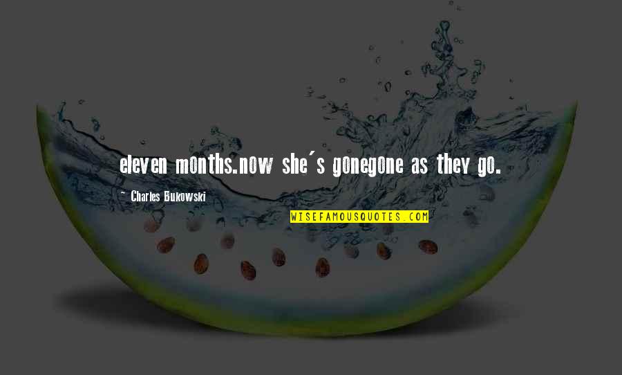 2 Months To Go Quotes By Charles Bukowski: eleven months.now she's gonegone as they go. 2 Months To Go Quotes By Charles Bukowski: eleven months.now she's gonegone as they go.