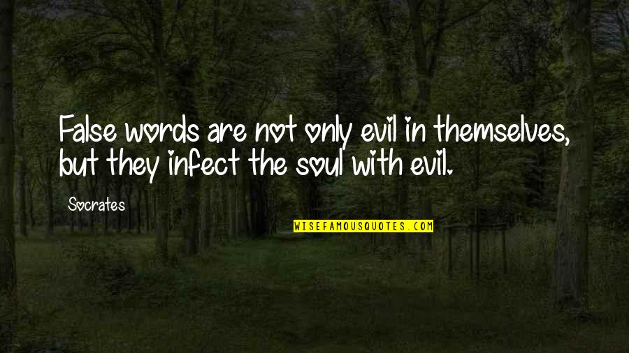 2 Ponytails Quotes By Socrates: False words are not only evil in themselves,