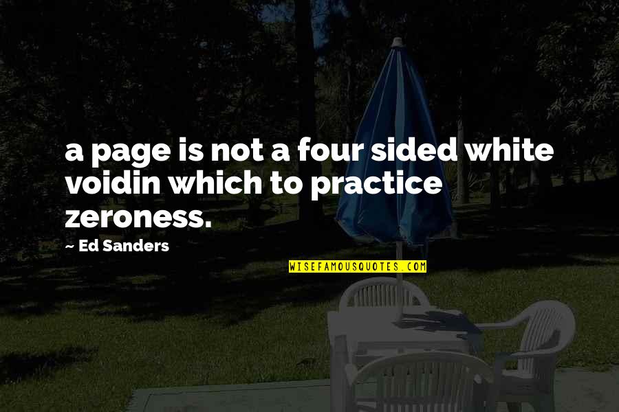 2 Sided Quotes By Ed Sanders: a page is not a four sided white