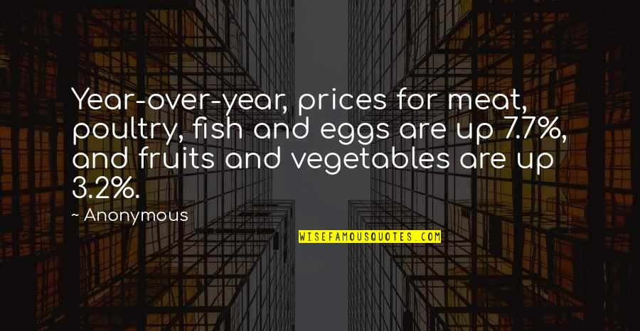 2 Up Quotes By Anonymous: Year-over-year, prices for meat, poultry, fish and eggs