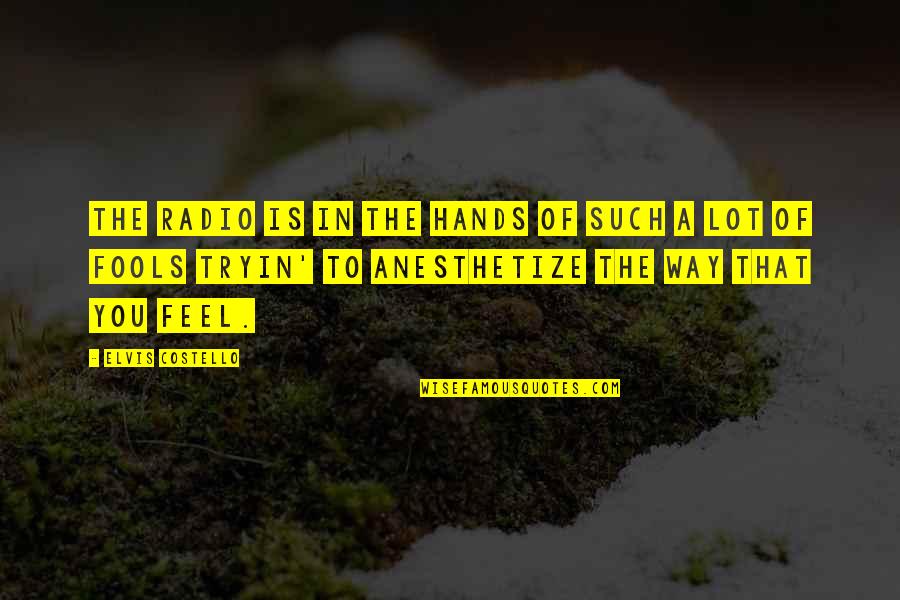 2 Way Radio Quotes By Elvis Costello: The radio is in the hands of such