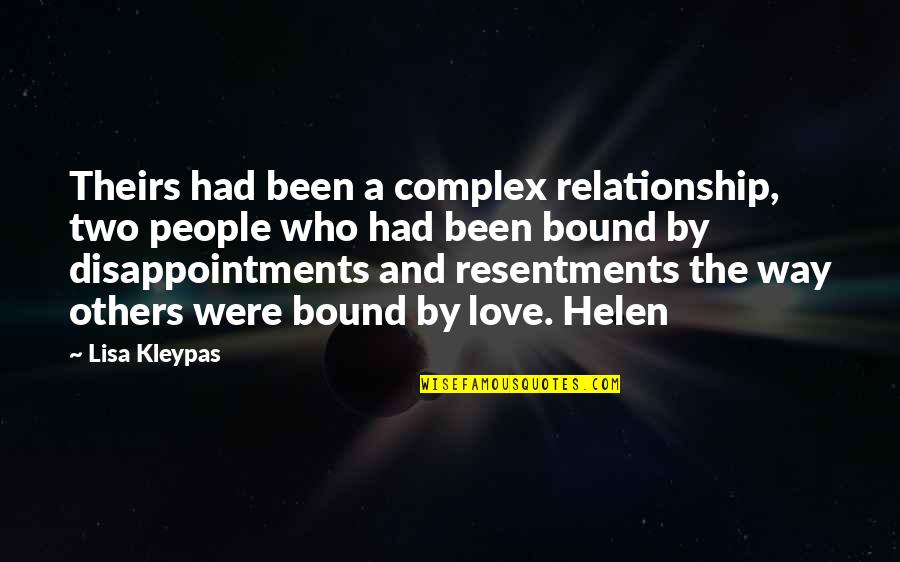 2 Way Relationship Quotes By Lisa Kleypas: Theirs had been a complex relationship, two people