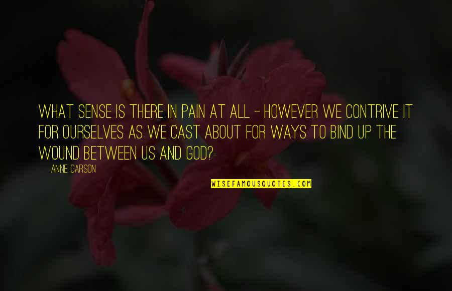 2 Ways Quotes By Anne Carson: What sense is there in pain at all