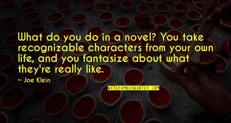 2 Worshippers Quotes By Joe Klein: What do you do in a novel? You 2 Worshippers Quotes By Joe Klein: What do you do in a novel? You