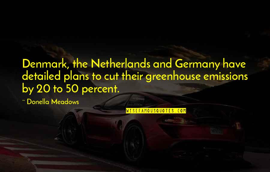 20 Percent Quotes By Donella Meadows: Denmark, the Netherlands and Germany have detailed plans
