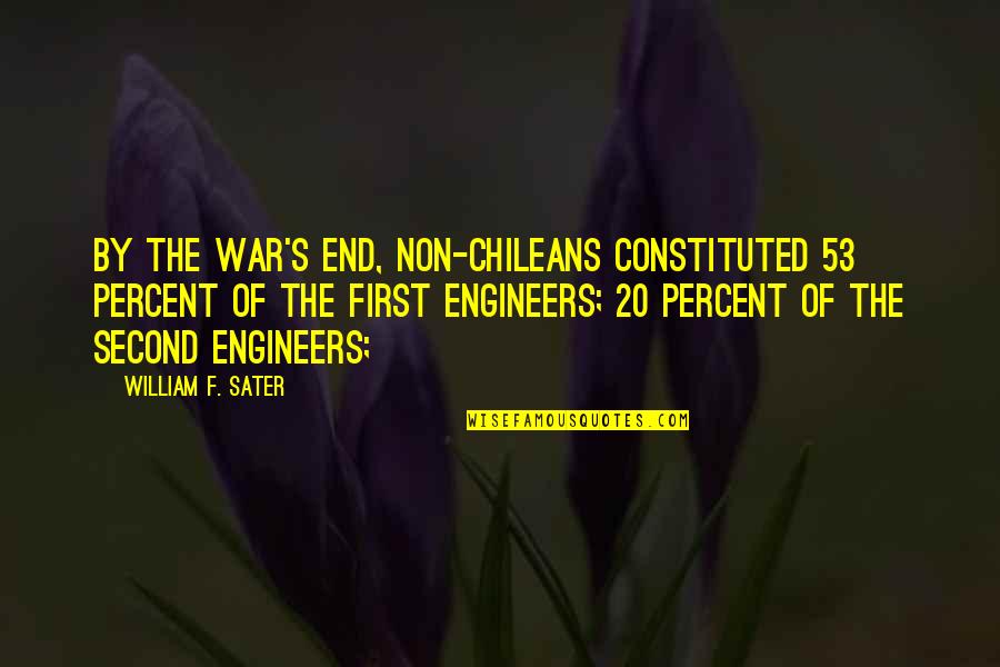 20 Percent Quotes By William F. Sater: By the war's end, non-Chileans constituted 53 percent