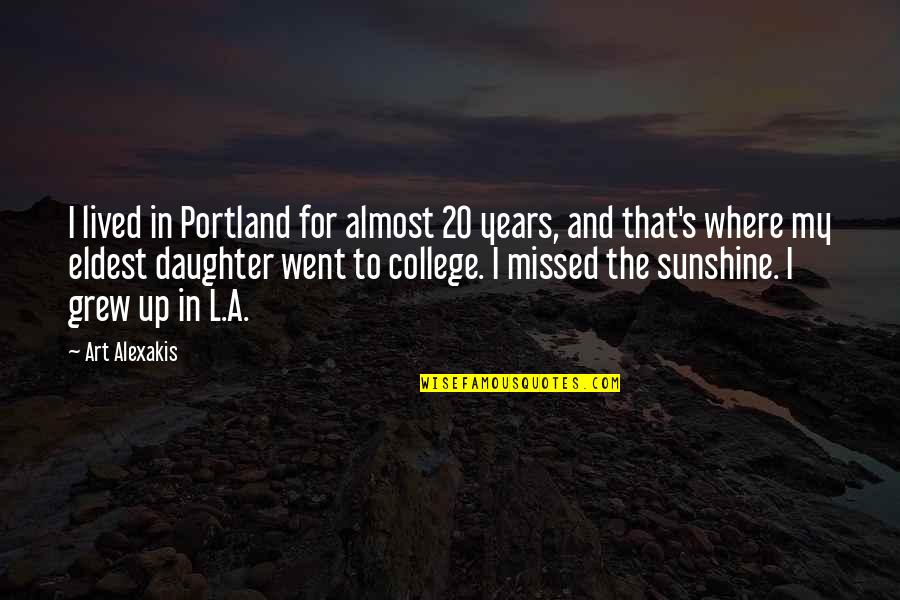 20 Years Quotes By Art Alexakis: I lived in Portland for almost 20 years,