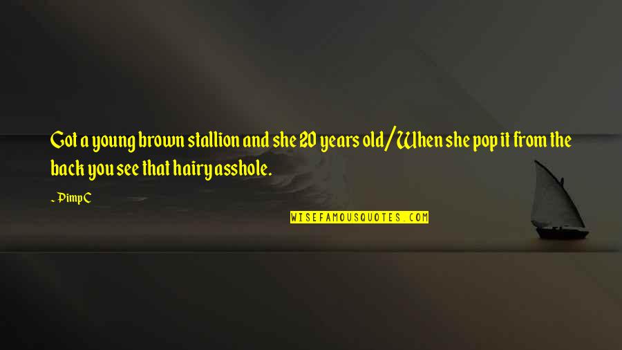 20 Years Quotes By Pimp C: Got a young brown stallion and she 20