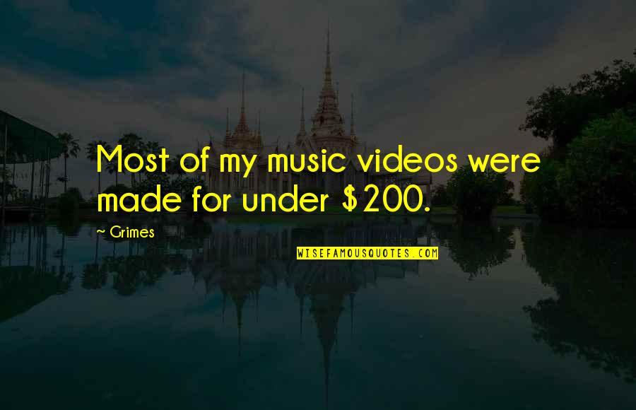 200 Best Quotes By Grimes: Most of my music videos were made for