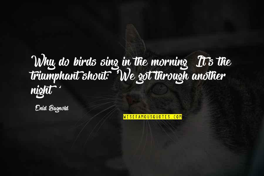 2003 Us Invasion Quotes By Enid Bagnold: Why do birds sing in the morning? It's 2003 Us Invasion Quotes By Enid Bagnold: Why do birds sing in the morning? It's