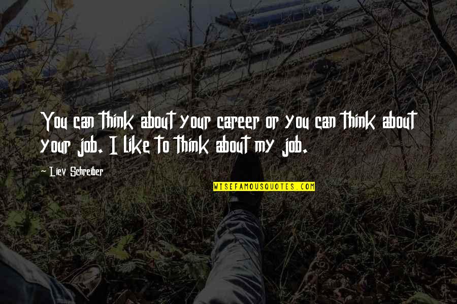 2008 Democratic Convention Quotes By Liev Schreiber: You can think about your career or you
