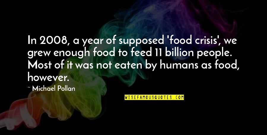 2008 Quotes By Michael Pollan: In 2008, a year of supposed 'food crisis',