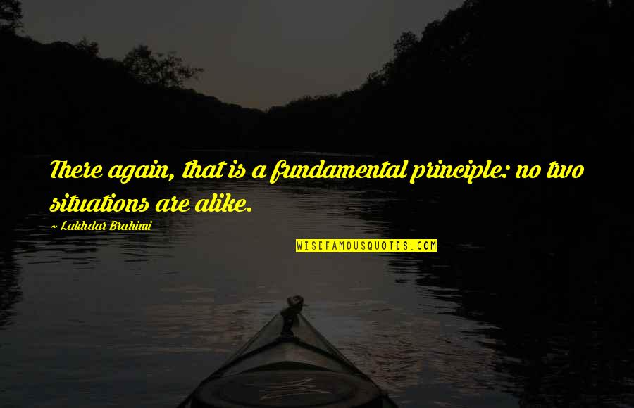 2011 Tuscon Shooting Quotes By Lakhdar Brahimi: There again, that is a fundamental principle: no