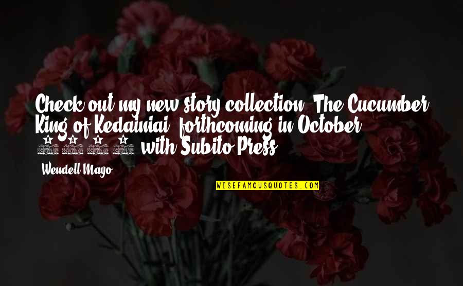 2013 Quotes By Wendell Mayo: Check out my new story collection, The Cucumber
