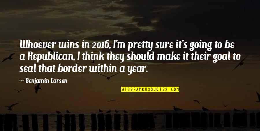 2016 Quotes By Benjamin Carson: Whoever wins in 2016, I'm pretty sure it's 2016 Quotes By Benjamin Carson: Whoever wins in 2016, I'm pretty sure it's