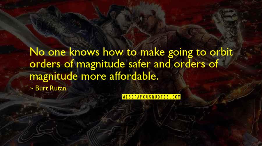 203609 Quotes By Burt Rutan: No one knows how to make going to 203609 Quotes By Burt Rutan: No one knows how to make going to