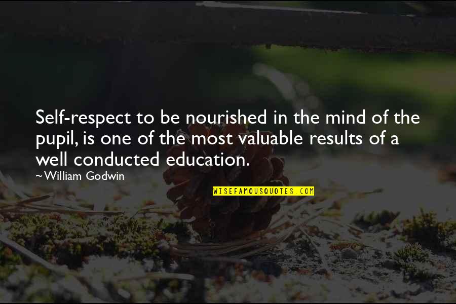 20548 W Quotes By William Godwin: Self-respect to be nourished in the mind of
