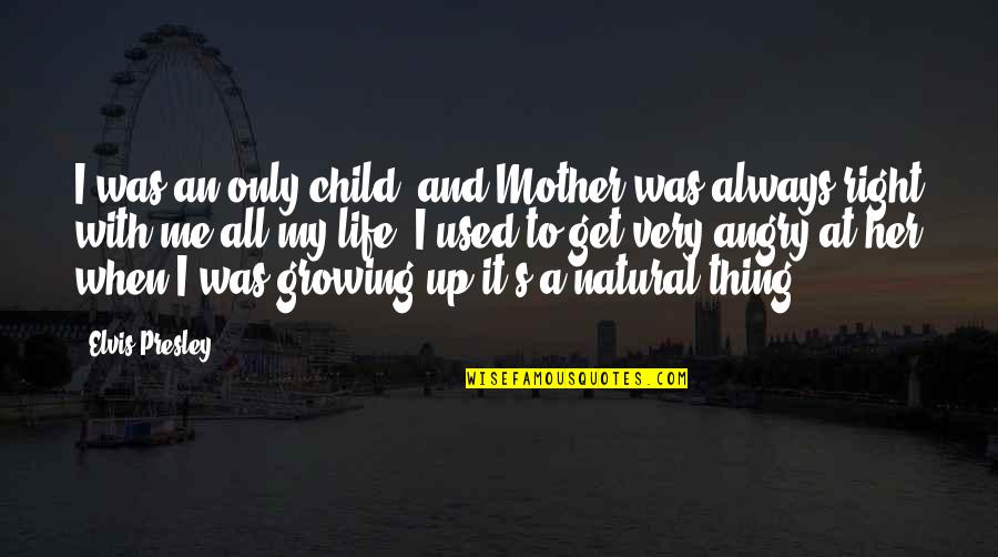 21 Gramos Quotes By Elvis Presley: I was an only child, and Mother was 21 Gramos Quotes By Elvis Presley: I was an only child, and Mother was