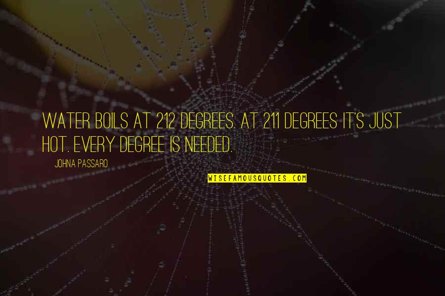 211 5 Quotes By JohnA Passaro: Water boils at 212 degrees. At 211 degrees