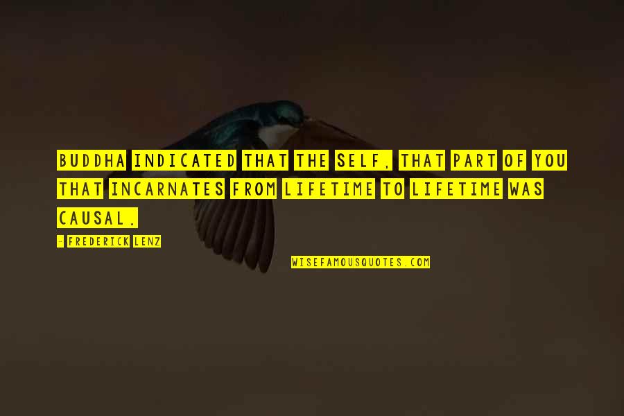 21225 Quotes By Frederick Lenz: Buddha indicated that the self, that part of 21225 Quotes By Frederick Lenz: Buddha indicated that the self, that part of