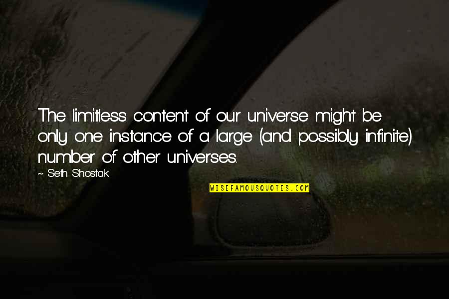 21b Star Quotes By Seth Shostak: The limitless content of our universe might be