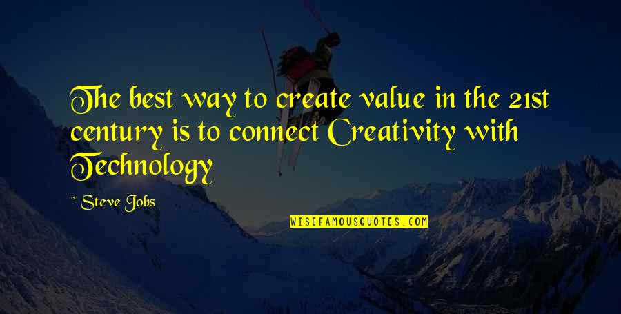 21st Century Technology Quotes By Steve Jobs: The best way to create value in the