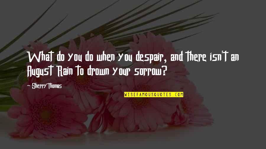 23420 Quotes By Sherry Thomas: What do you do when you despair, and
