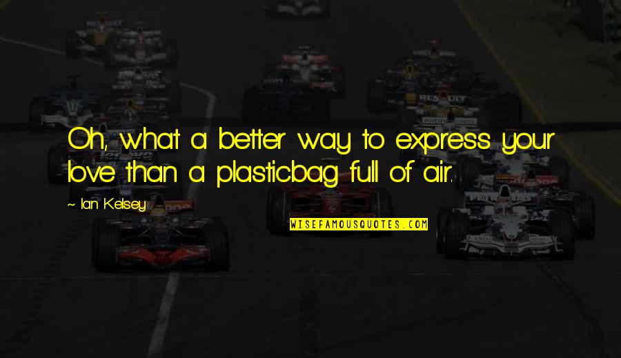23503 Quotes By Ian Kelsey: Oh, what a better way to express your