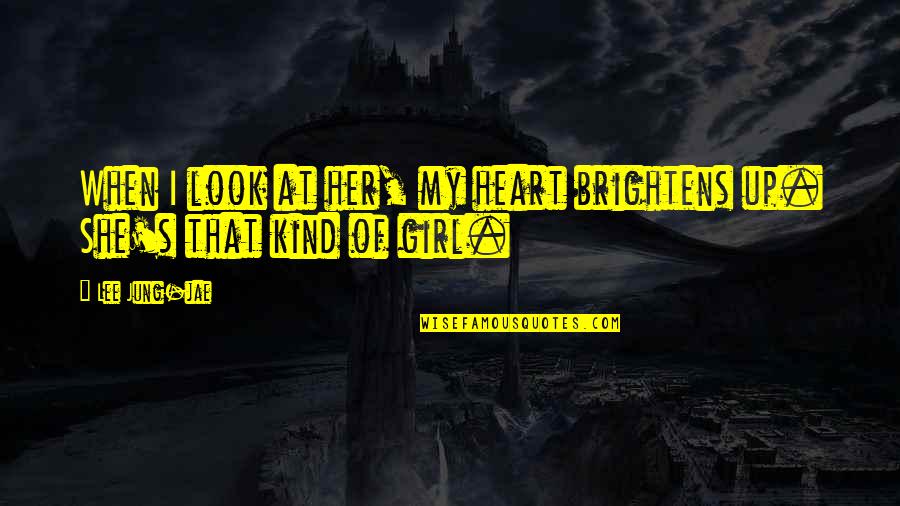23503 Quotes By Lee Jung-jae: When I look at her, my heart brightens