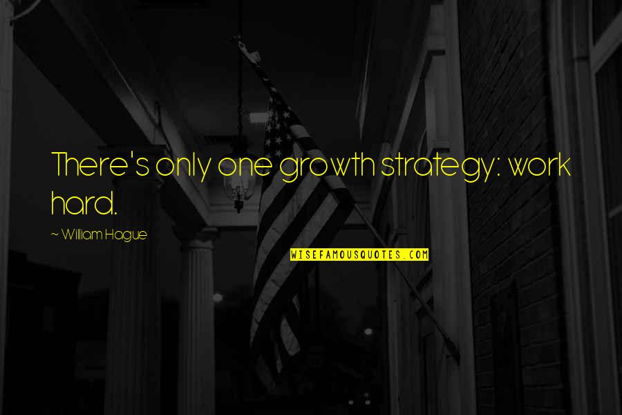 23701 Quotes By William Hague: There's only one growth strategy: work hard.
