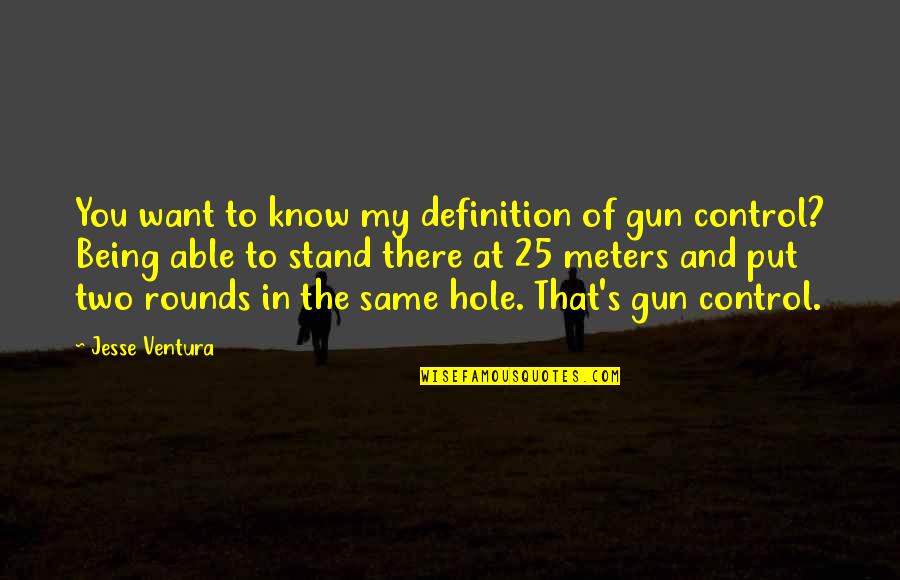25 Quotes By Jesse Ventura: You want to know my definition of gun