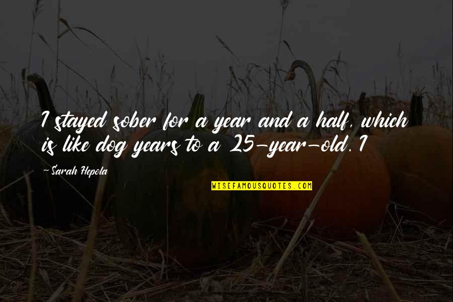 25 Year Old Quotes By Sarah Hepola: I stayed sober for a year and a