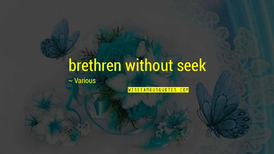 25 Yr Old Quotes By Various: brethren without seek