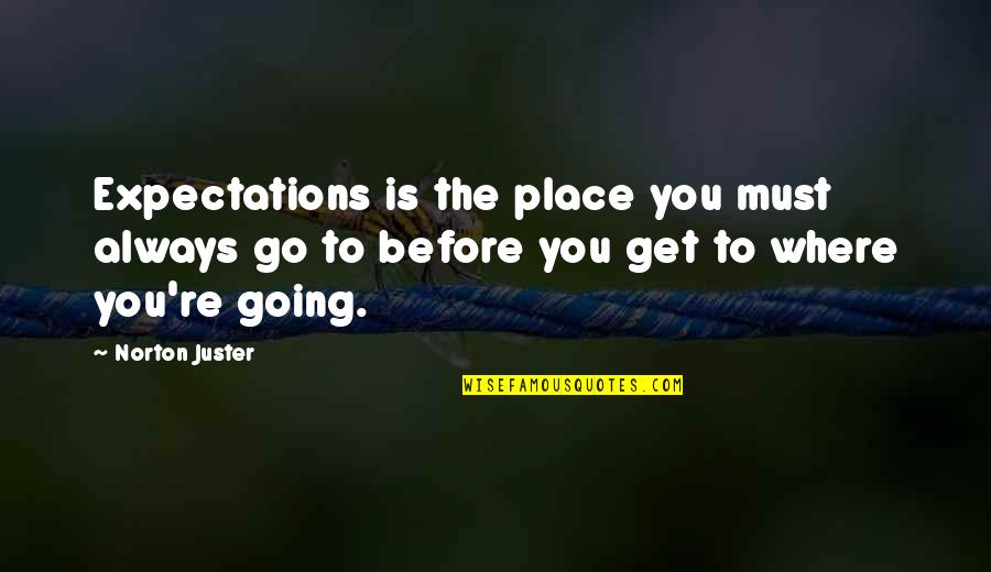 25andover Quotes By Norton Juster: Expectations is the place you must always go