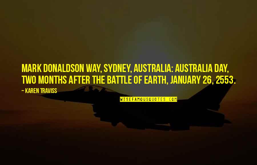 26 Th January Quotes By Karen Traviss: MARK DONALDSON WAY, SYDNEY, AUSTRALIA: AUSTRALIA DAY, TWO