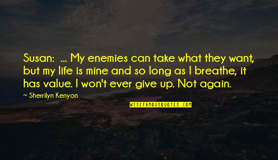 26th Year Anniversary Quotes By Sherrilyn Kenyon: Susan: ... My enemies can take what they