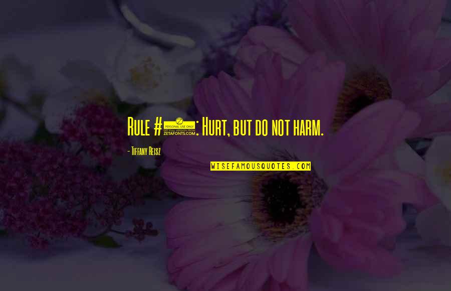 270 Ammo Quotes By Tiffany Reisz: Rule #1: Hurt, but do not harm.