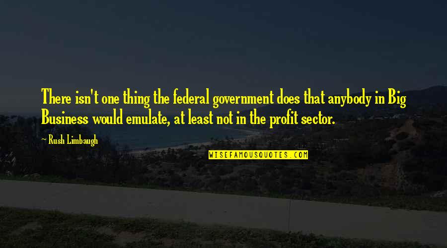 2788 Ashford Quotes By Rush Limbaugh: There isn't one thing the federal government does