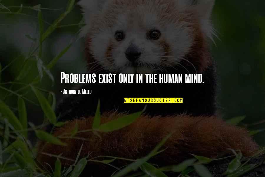 27and Me Quotes By Anthony De Mello: Problems exist only in the human mind.