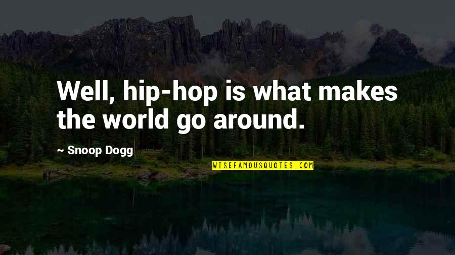 2888 Quotes By Snoop Dogg: Well, hip-hop is what makes the world go