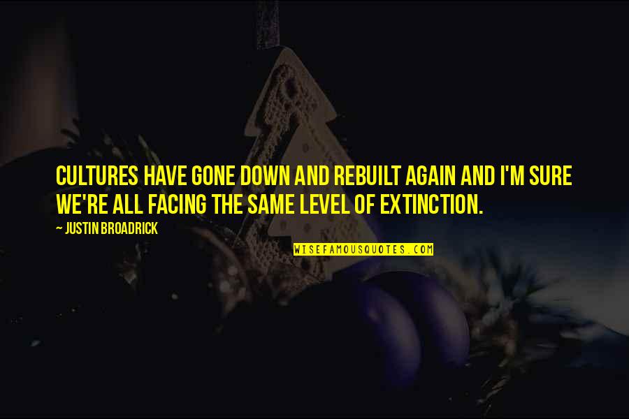 29ft Quotes By Justin Broadrick: Cultures have gone down and rebuilt again and 29ft Quotes By Justin Broadrick: Cultures have gone down and rebuilt again and