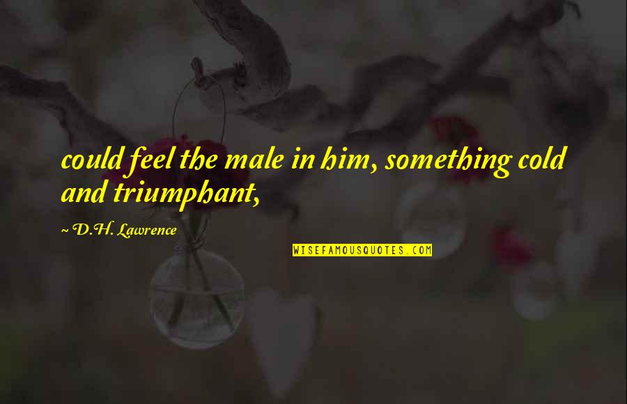 2nd Amendment Quotes Quotes By D.H. Lawrence: could feel the male in him, something cold