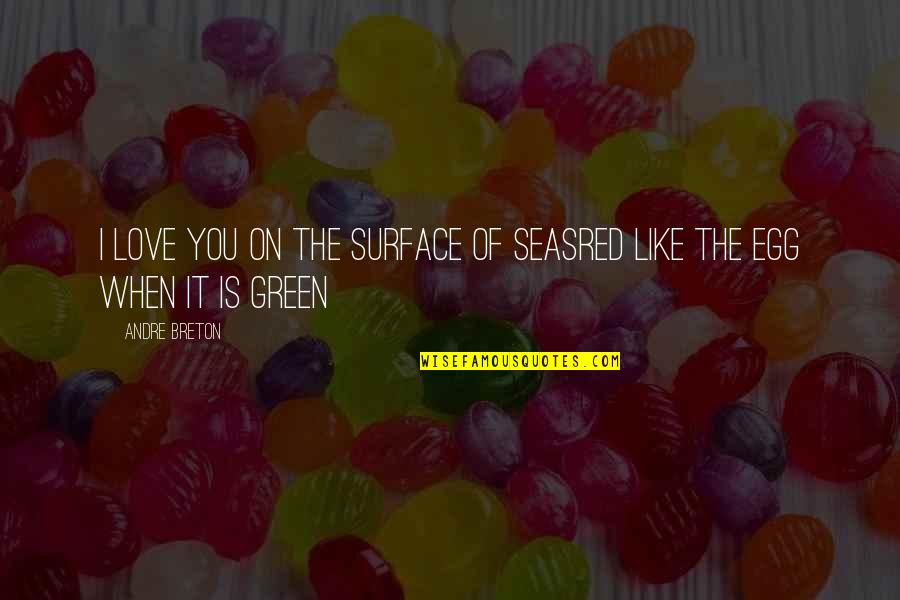 2nd Born Child Quotes By Andre Breton: I love you on the surface of seasRed