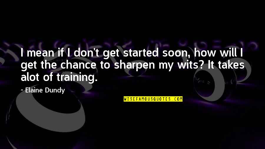 2nd Chance Quotes By Elaine Dundy: I mean if I don't get started soon,
